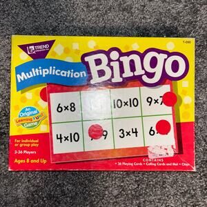 Multiplication Bingo Game